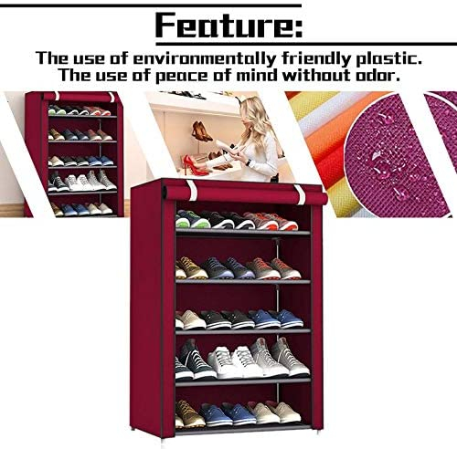 Πολυλειτουργική Υφασμάτινη Αδιάβροχη Παπουτσοθήκη με 5 Ράφια και Μεταλλικό Σκελετό 60x30x90εκ Πολυλειτουργική Υφασμάτινη Αδιάβροχη Παπουτσοθήκη με 5 Ράφια και Μεταλλικό Σκελετό 60x30x90εκ