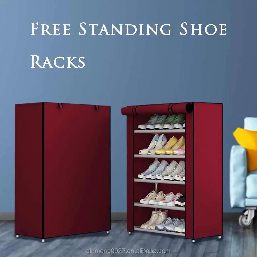 Πολυλειτουργική Υφασμάτινη Αδιάβροχη Παπουτσοθήκη με 5 Ράφια και Μεταλλικό Σκελετό 60x30x90εκ Πολυλειτουργική Υφασμάτινη Αδιάβροχη Παπουτσοθήκη με 5 Ράφια και Μεταλλικό Σκελετό 60x30x90εκ