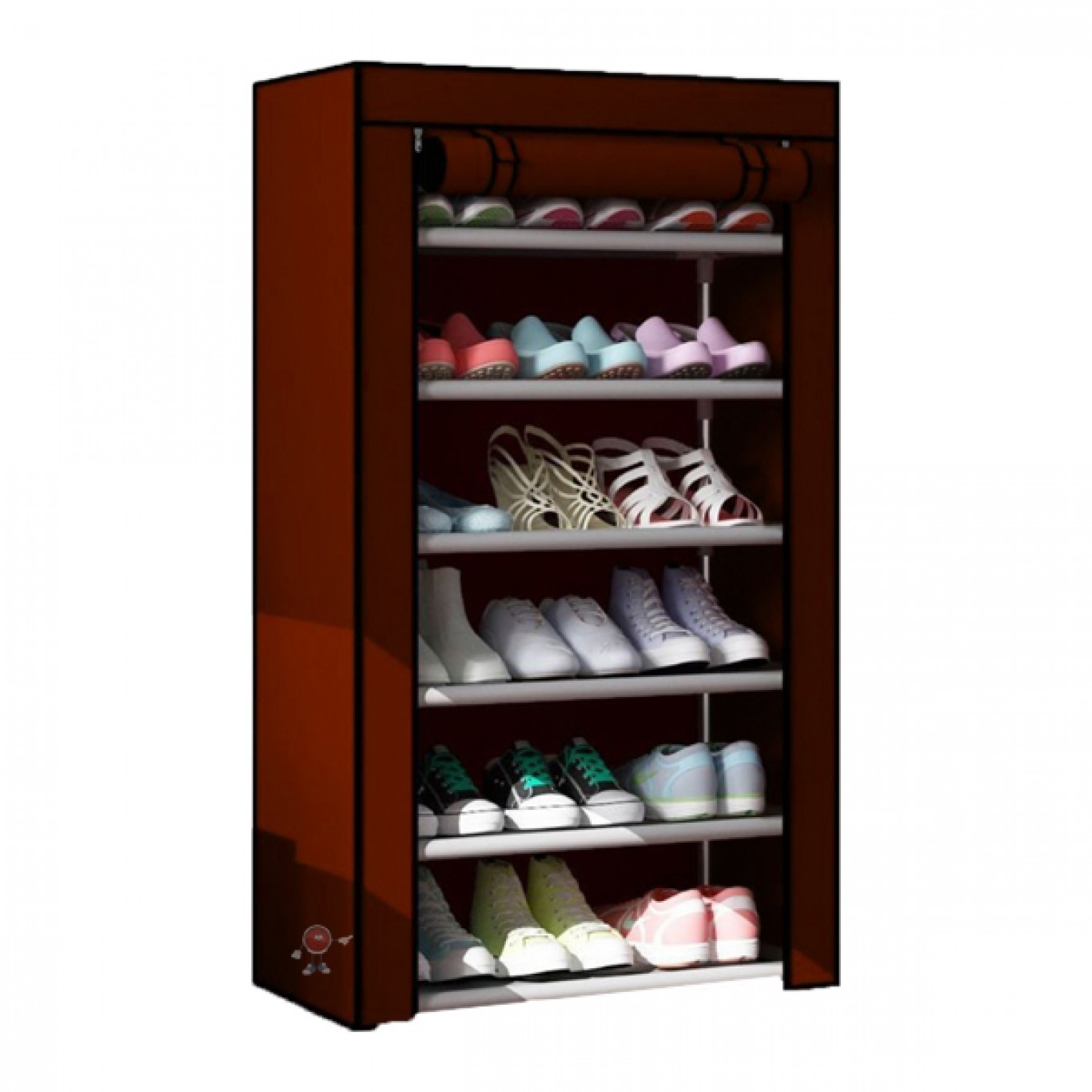 Πολυλειτουργική Υφασμάτινη Αδιάβροχη Παπουτσοθήκη με 6 Ράφια και Μεταλλικό Σκελετό 60x30x108εκ Πολυλειτουργική Υφασμάτινη Αδιάβροχη Παπουτσοθήκη με 6 Ράφια και Μεταλλικό Σκελετό 60x30x108εκ