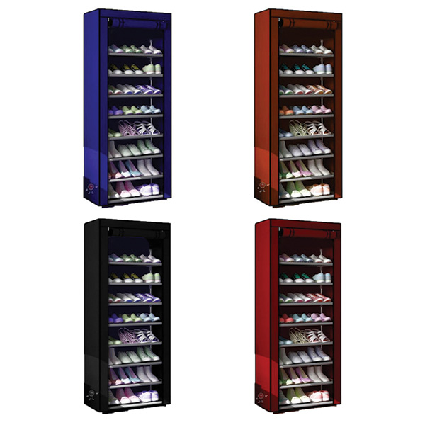 Πολυλειτουργική Υφασμάτινη Αδιάβροχη Παπουτσοθήκη με 8 Ράφια και Μεταλλικό Σκελετό 60x30x145εκ Πολυλειτουργική Υφασμάτινη Αδιάβροχη Παπουτσοθήκη με 8 Ράφια και Μεταλλικό Σκελετό 60x30x145εκ