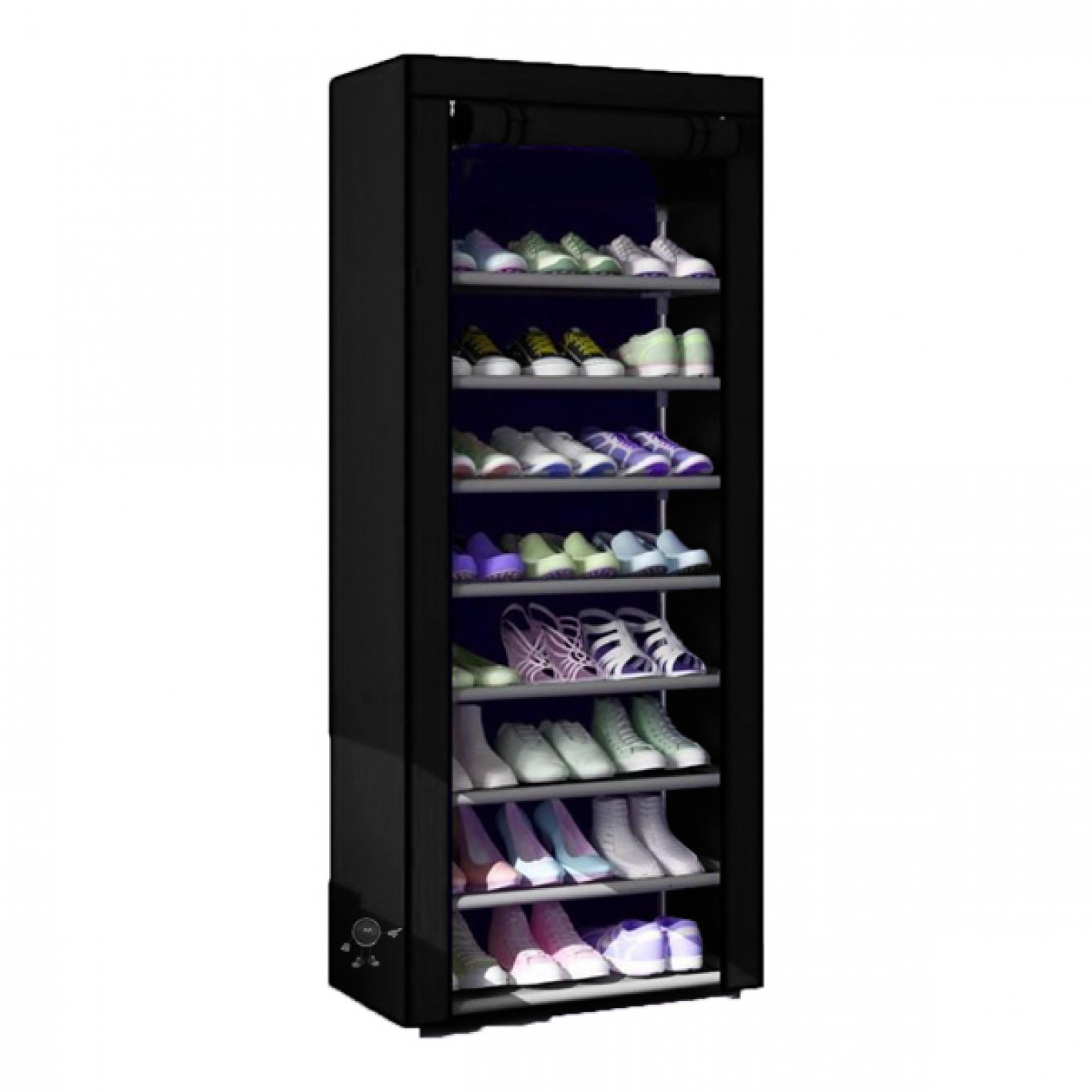 Πολυλειτουργική Υφασμάτινη Αδιάβροχη Παπουτσοθήκη με 8 Ράφια και Μεταλλικό Σκελετό 60x30x145εκ Πολυλειτουργική Υφασμάτινη Αδιάβροχη Παπουτσοθήκη με 8 Ράφια και Μεταλλικό Σκελετό 60x30x145εκ