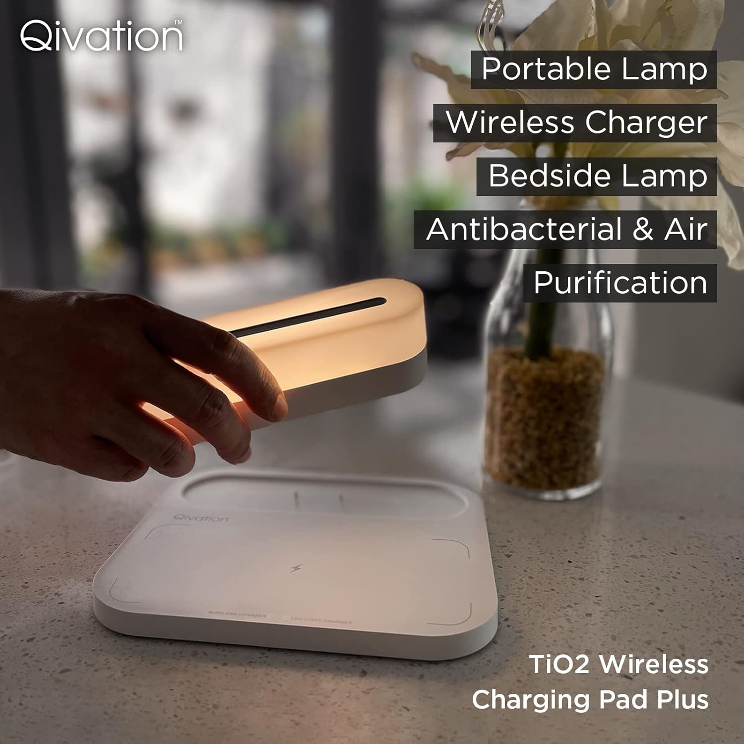 Πολυλειτουργική Βάση Φόρτισης με Αποσπώμενο Μαγνητικό LED και Λειτουργία Απολύμανσης Μικρών Αντικειμένων Πολυλειτουργική Βάση Φόρτισης με Αποσπώμενο Μαγνητικό LED και Λειτουργία Απολύμανσης Μικρών Αντικειμένων