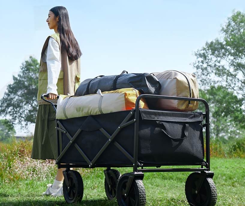 Πολυλειτουργικό Αναδιπλούμενο Τρόλεϊ Καρότσι με 4 Τροχούς και Λαβή - Μεταλλικός Σκελετός - Μαύρο - 70x45x49 εκ Πολυλειτουργικό Αναδιπλούμενο Τρόλεϊ Καρότσι με 4 Τροχούς και Λαβή - Μεταλλικός Σκελετός - Μαύρο - 70x45x49 εκ