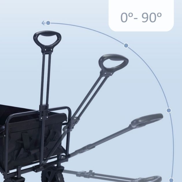 Πολυλειτουργικό Αναδιπλούμενο Τρόλεϊ Καρότσι με 4 Τροχούς και Λαβή - Μεταλλικός Σκελετός - Μαύρο - 70x45x49 εκ Πολυλειτουργικό Αναδιπλούμενο Τρόλεϊ Καρότσι με 4 Τροχούς και Λαβή - Μεταλλικός Σκελετός - Μαύρο - 70x45x49 εκ