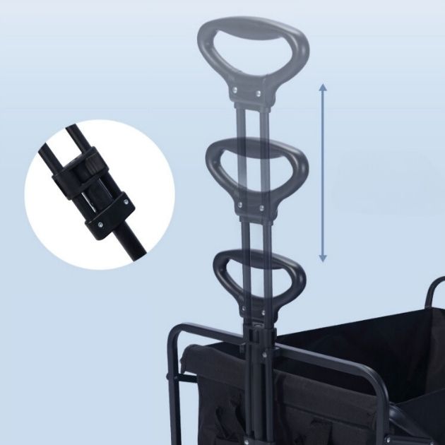 Πολυλειτουργικό Αναδιπλούμενο Τρόλεϊ Καρότσι με 4 Τροχούς και Λαβή - Μεταλλικός Σκελετός - Μαύρο - 70x45x49 εκ Πολυλειτουργικό Αναδιπλούμενο Τρόλεϊ Καρότσι με 4 Τροχούς και Λαβή - Μεταλλικός Σκελετός - Μαύρο - 70x45x49 εκ