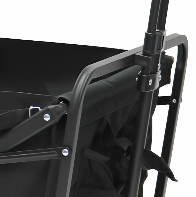 Πολυλειτουργικό Αναδιπλούμενο Τρόλεϊ Καρότσι με 4 Τροχούς και Λαβή - Μεταλλικός Σκελετός - Μαύρο - 70x45x49 εκ Πολυλειτουργικό Αναδιπλούμενο Τρόλεϊ Καρότσι με 4 Τροχούς και Λαβή - Μεταλλικός Σκελετός - Μαύρο - 70x45x49 εκ