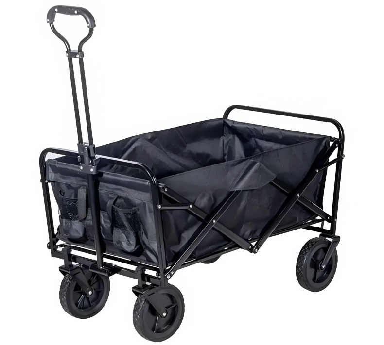 Πολυλειτουργικό Αναδιπλούμενο Τρόλεϊ Καρότσι με 4 Τροχούς και Λαβή - Μεταλλικός Σκελετός - Μαύρο - 70x45x49 εκ Πολυλειτουργικό Αναδιπλούμενο Τρόλεϊ Καρότσι με 4 Τροχούς και Λαβή - Μεταλλικός Σκελετός - Μαύρο - 70x45x49 εκ