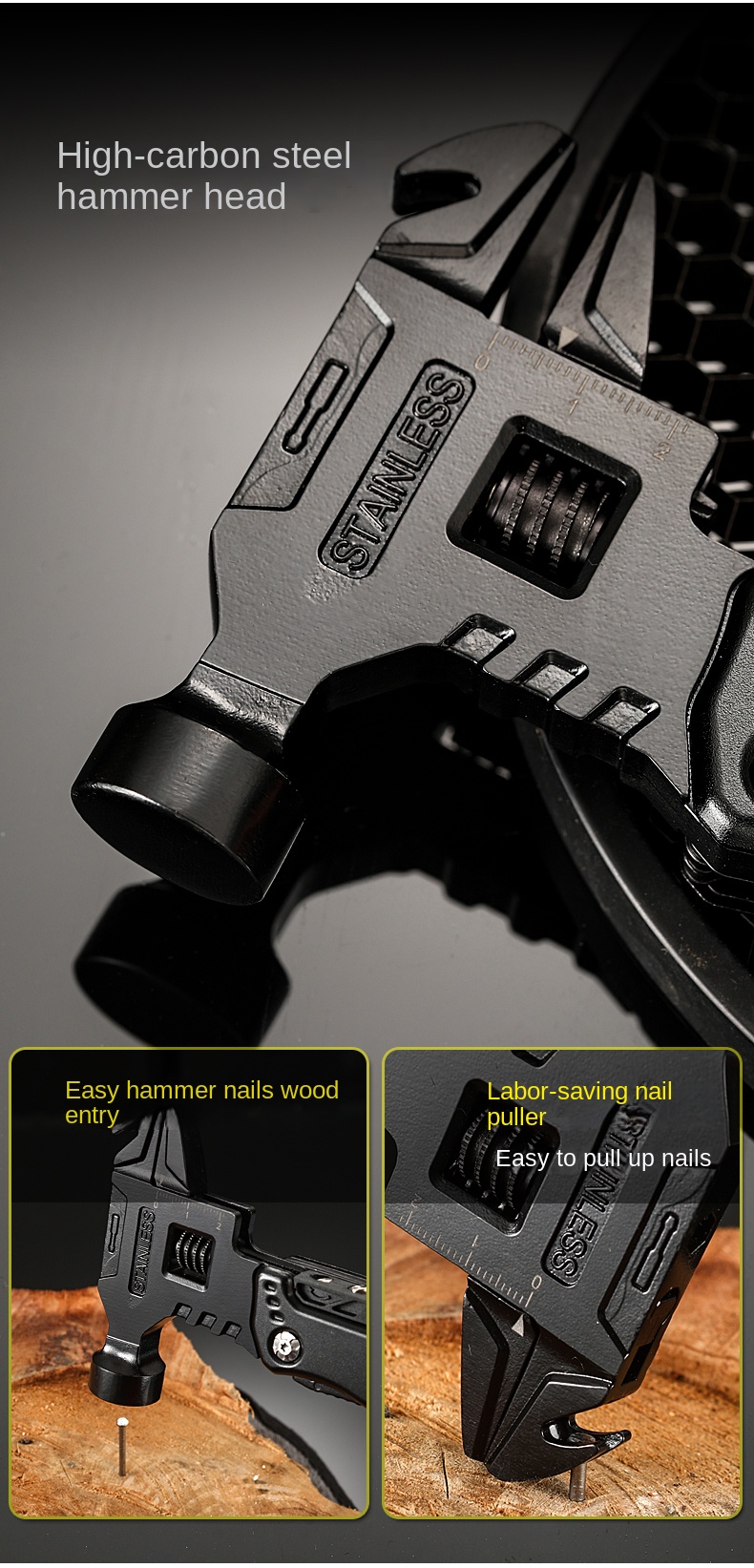 Πολυλειτουργικό Μαχαίρι - Σφυρί Σουγιάς απο Ανοξείδωτο Ατσάλι - Multi Functional Pocket Knife Portable Πολυλειτουργικό Μαχαίρι - Σφυρί Σουγιάς απο Ανοξείδωτο Ατσάλι - Multi Functional Pocket Knife Portable