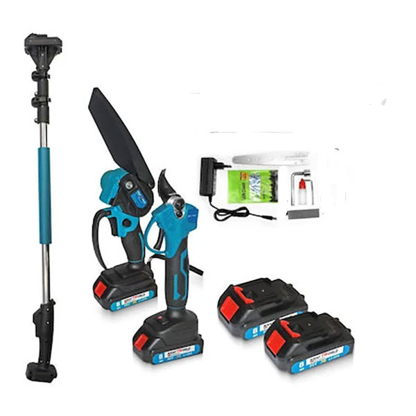 Πολυλειτουργικό Σετ 3 σε 1 Αλυσοπρίονο , Επαναφορτιζόμενο Ψαλίδι Κλαδέματος με 2 Μπαταρίες 48V και Τηλεσκοπικό Κοντάρι 2.1m Πολυλειτουργικό Σετ 3 σε 1 Αλυσοπρίονο , Επαναφορτιζόμενο Ψαλίδι Κλαδέματος με 2 Μπαταρίες 48V και Τηλεσκοπικό Κοντάρι 2.1m