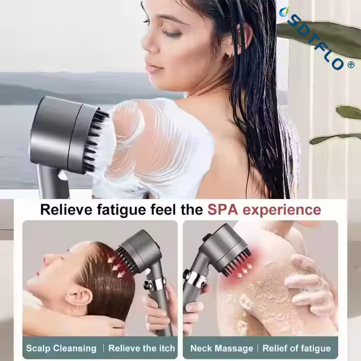 Πολυλειτουργικό Τηλέφωνο Ντους με Τριπλή Ροή και Μαλακές Ακίδες Μασάζ Πολυλειτουργικό Τηλέφωνο Ντους με Τριπλή Ροή και Μαλακές Ακίδες Μασάζ