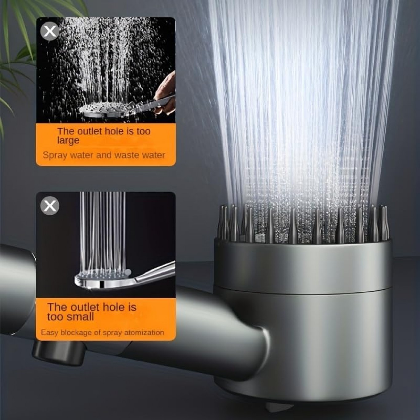 Πολυλειτουργικό Τηλέφωνο Ντους με Τριπλή Ροή και Μαλακές Ακίδες Μασάζ Πολυλειτουργικό Τηλέφωνο Ντους με Τριπλή Ροή και Μαλακές Ακίδες Μασάζ