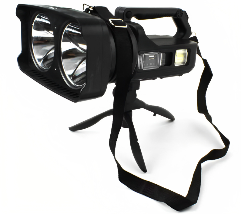 Πολυλειτουργικός Επαναφορτιζόμενος Φακός - Προβολέας - Powerbank με Λουράκι Ώμου & Mini Τρίποδο - 36 Watt - Andowl Πολυλειτουργικός Επαναφορτιζόμενος Φακός - Προβολέας - Powerbank με Λουράκι Ώμου & Mini Τρίποδο - 36 Watt - Andowl