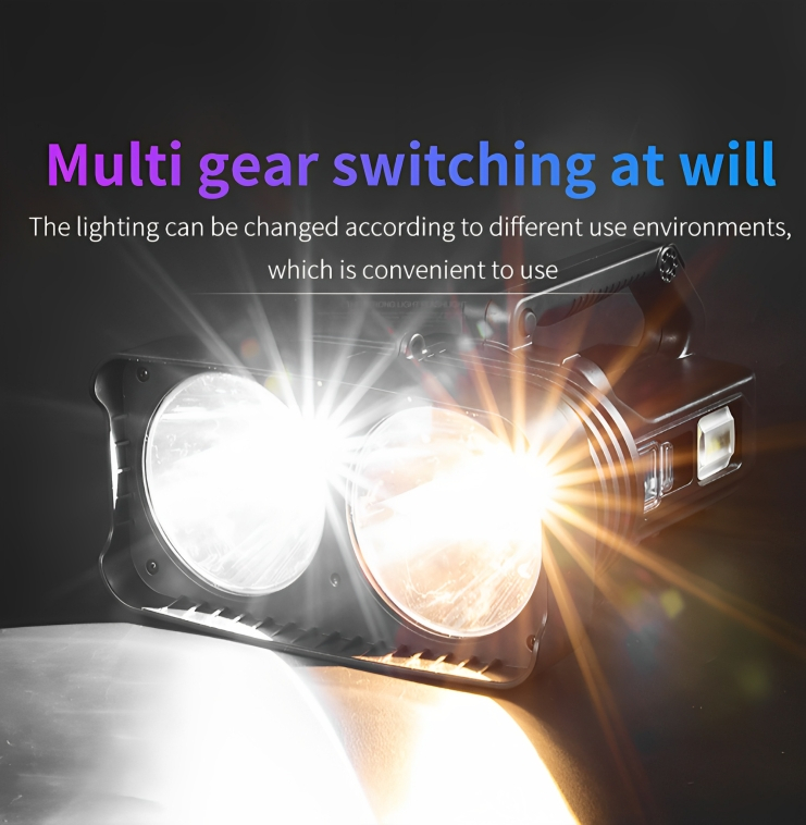 Πολυλειτουργικός Επαναφορτιζόμενος Φακός - Προβολέας - Powerbank με Λουράκι Ώμου & Mini Τρίποδο - 36 Watt - Andowl Πολυλειτουργικός Επαναφορτιζόμενος Φακός - Προβολέας - Powerbank με Λουράκι Ώμου & Mini Τρίποδο - 36 Watt - Andowl