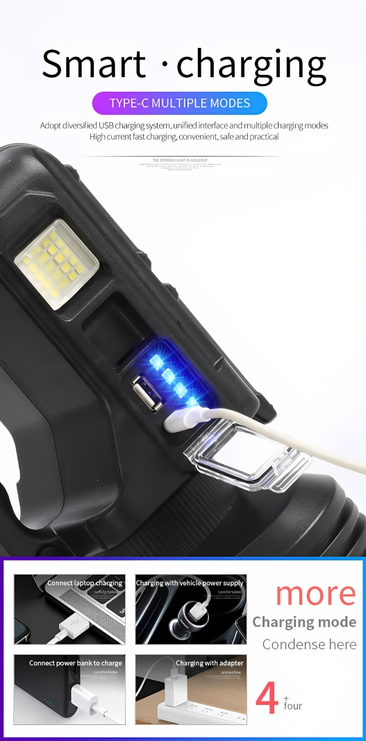 Πολυλειτουργικός Επαναφορτιζόμενος Φακός - Προβολέας - Powerbank με Λουράκι Ώμου & Mini Τρίποδο - 36 Watt - Andowl Πολυλειτουργικός Επαναφορτιζόμενος Φακός - Προβολέας - Powerbank με Λουράκι Ώμου & Mini Τρίποδο - 36 Watt - Andowl