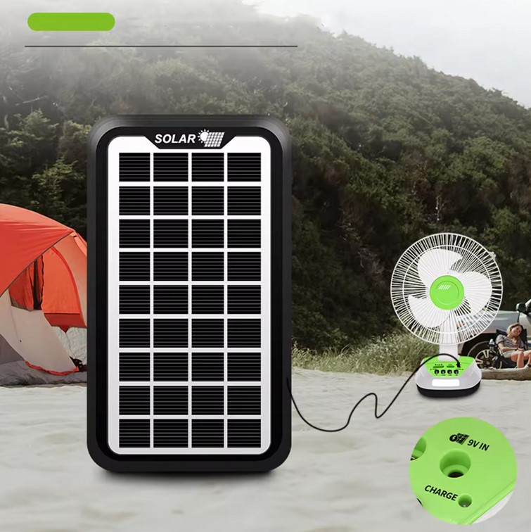 Πολυλειτουργικός Ηλιακά Επαναφορτιζόμενος Ανεμιστήρας 2 Ταχυτήτων με Πάνελ, Φωτισμό LED & Θύρα Φόρτισης USB - GDPLUS Πολυλειτουργικός Ηλιακά Επαναφορτιζόμενος Ανεμιστήρας 2 Ταχυτήτων με Πάνελ, Φωτισμό LED & Θύρα Φόρτισης USB - GDPLUS