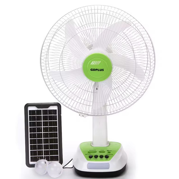 Πολυλειτουργικός Ηλιακά Επαναφορτιζόμενος Ανεμιστήρας 2 Ταχυτήτων με Πάνελ, Φωτισμό LED & Θύρα Φόρτισης USB - GDPLUS Πολυλειτουργικός Ηλιακά Επαναφορτιζόμενος Ανεμιστήρας 2 Ταχυτήτων με Πάνελ, Φωτισμό LED & Θύρα Φόρτισης USB - GDPLUS