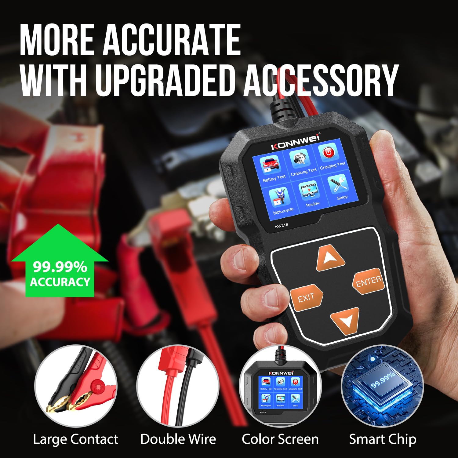 Πολυλειτουργικός Ψηφιακός Ελεγκτής Μπαταρίας Αυτοκινήτου 6V/12V για Οχήματα & Μοτοσυκλέτες - Konnwei Πολυλειτουργικός Ψηφιακός Ελεγκτής Μπαταρίας Αυτοκινήτου 6V/12V για Οχήματα & Μοτοσυκλέτες - Konnwei