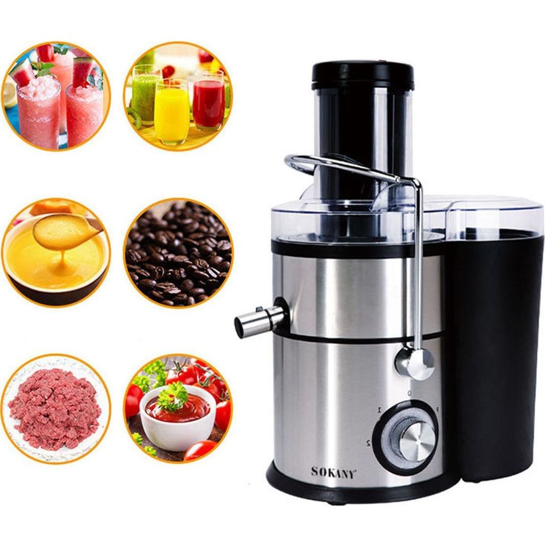 Πολυμήχανη Sokany 4 σε 1 – Αποχυμωτής, Μπλέντερ, Κρεατομηχανή, Μύλος Καφέ Χωρητικότητας 3 Λίτρα με 2 Ταχύτητες 1000W Inox Ασημί Πολυμήχανη Sokany 4 σε 1 – Αποχυμωτής, Μπλέντερ, Κρεατομηχανή, Μύλος Καφέ Χωρητικότητας 3 Λίτρα με 2 Ταχύτητες 1000W Inox Ασημί