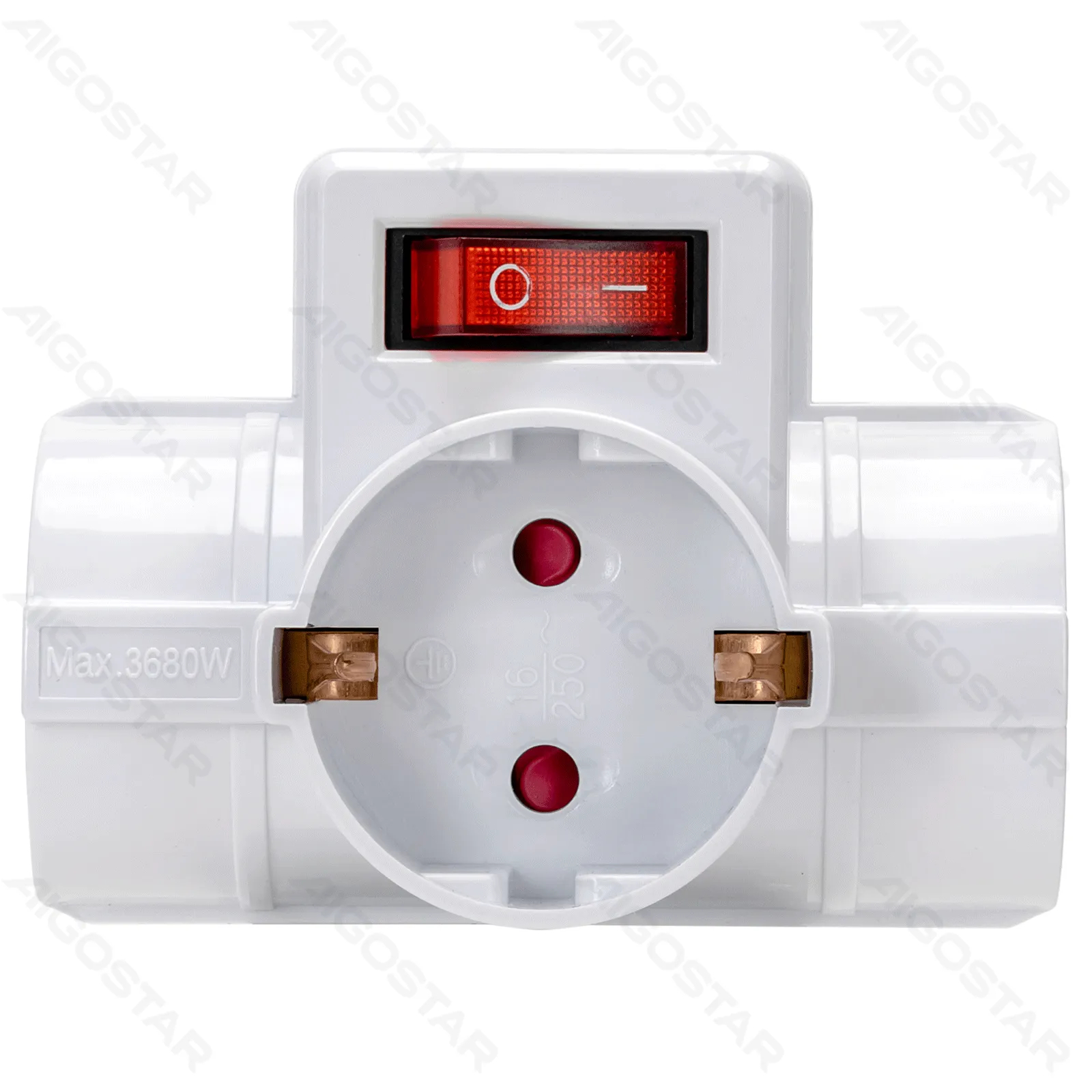 Πολύπρηζο Ταφ 3 Θέσεων 16A με Διακόπτη ON/OFF - Aigostar Πολύπρηζο Ταφ 3 Θέσεων 16A με Διακόπτη ON/OFF - Aigostar