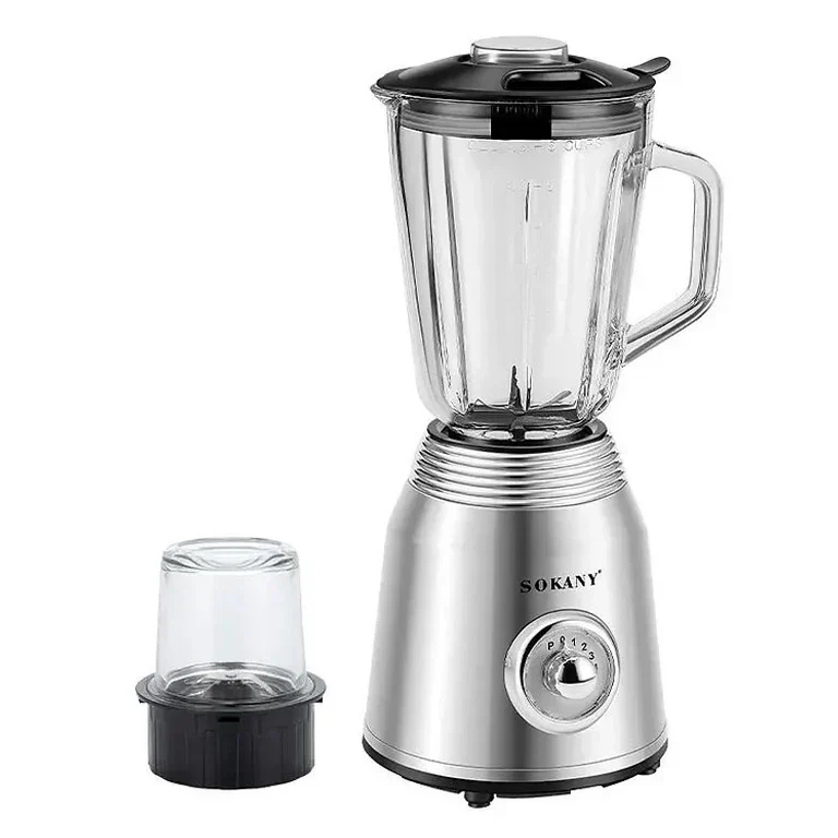 Πολυχρηστικό Ηλεκτρικό Μπλέντερ με Λειτουργία Άλεσης Καφέ, 4 Ταχύτητες, Παλμική Λειτουργία και Σύνθλιψη Πάγου 800W 1.5L Sokany Πολυχρηστικό Ηλεκτρικό Μπλέντερ με Λειτουργία Άλεσης Καφέ, 4 Ταχύτητες, Παλμική Λειτουργία και Σύνθλιψη Πάγου 800W 1.5L Sokany