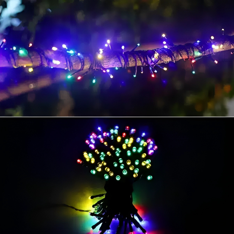 Πολύχρωμα Ηλιακά Λαμπάκια Εξωτερικού Χώρου 12m LED RGBY με Φωτοβολταϊκό Πάνελ & 8 Λειτουργίες Φωτισμού - Aigostar Πολύχρωμα Ηλιακά Λαμπάκια Εξωτερικού Χώρου 12m LED RGBY με Φωτοβολταϊκό Πάνελ & 8 Λειτουργίες Φωτισμού - Aigostar