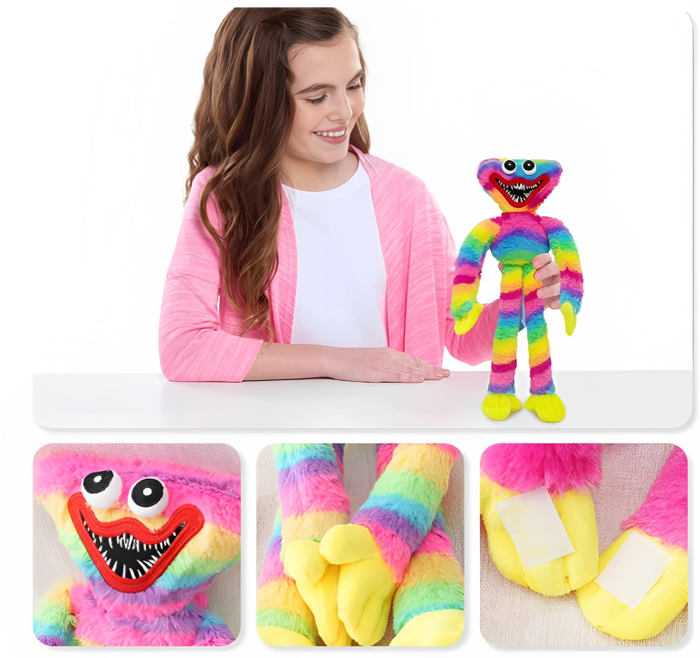 Πολύχρωμο Λούτρινο Αρκουδάκι Huggy Wuggy - 40 εκ Πολύχρωμο Λούτρινο Αρκουδάκι Huggy Wuggy - 40 εκ