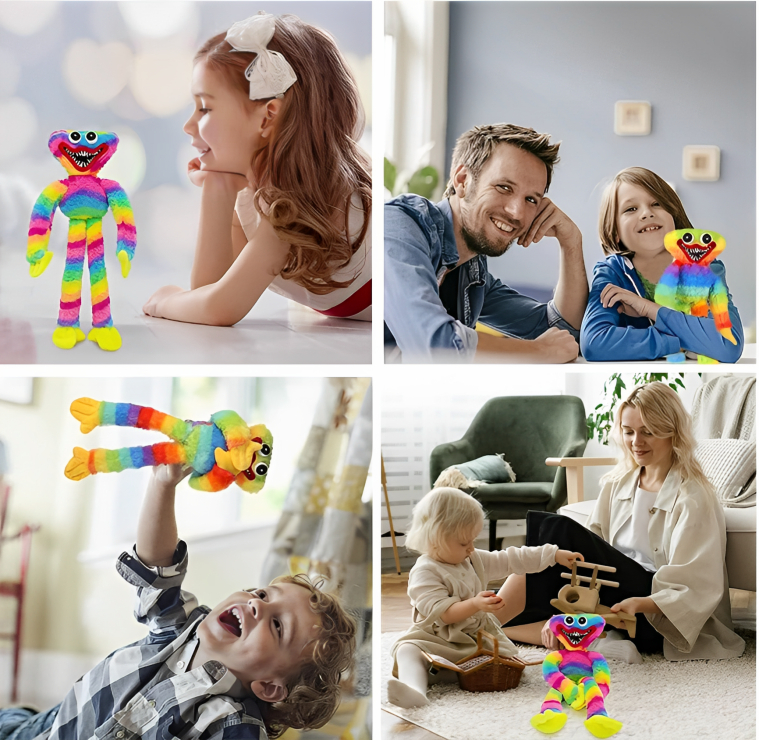 Πολύχρωμο Λούτρινο Αρκουδάκι Huggy Wuggy - 40 εκ Πολύχρωμο Λούτρινο Αρκουδάκι Huggy Wuggy - 40 εκ