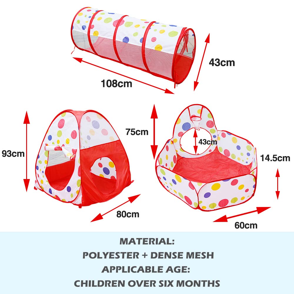 Pop-Up Παιδική Σκηνή - Παιδότοπος με Σπιτάκι, Μίνι Μπασκέτα, Μπαλοπισίνα & Τούνελ - Kids Playtent Pop-Up Παιδική Σκηνή - Παιδότοπος με Σπιτάκι, Μίνι Μπασκέτα, Μπαλοπισίνα & Τούνελ - Kids Playtent