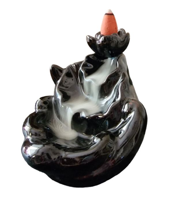 Πορσελάνινη Βάση Αντίστροφης Ροής για Αρωματικά Sticks– Backflow Incense Holder Μαύρο 11 x 7 cm Πορσελάνινη Βάση Αντίστροφης Ροής για Αρωματικά Sticks– Backflow Incense Holder Μαύρο 11 x 7 cm