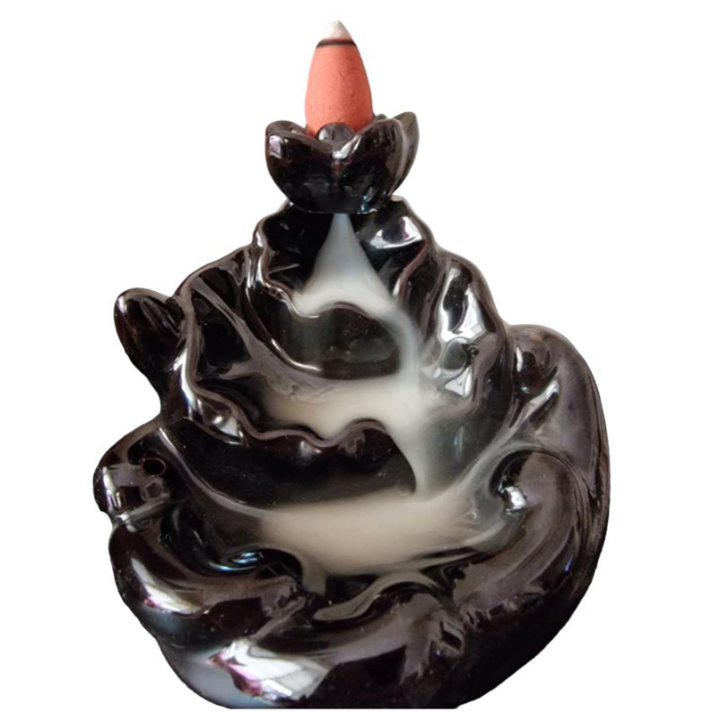 Πορσελάνινη Βάση Αντίστροφης Ροής για Αρωματικά Sticks– Backflow Incense Holder Μαύρο 11 x 7 cm Πορσελάνινη Βάση Αντίστροφης Ροής για Αρωματικά Sticks– Backflow Incense Holder Μαύρο 11 x 7 cm