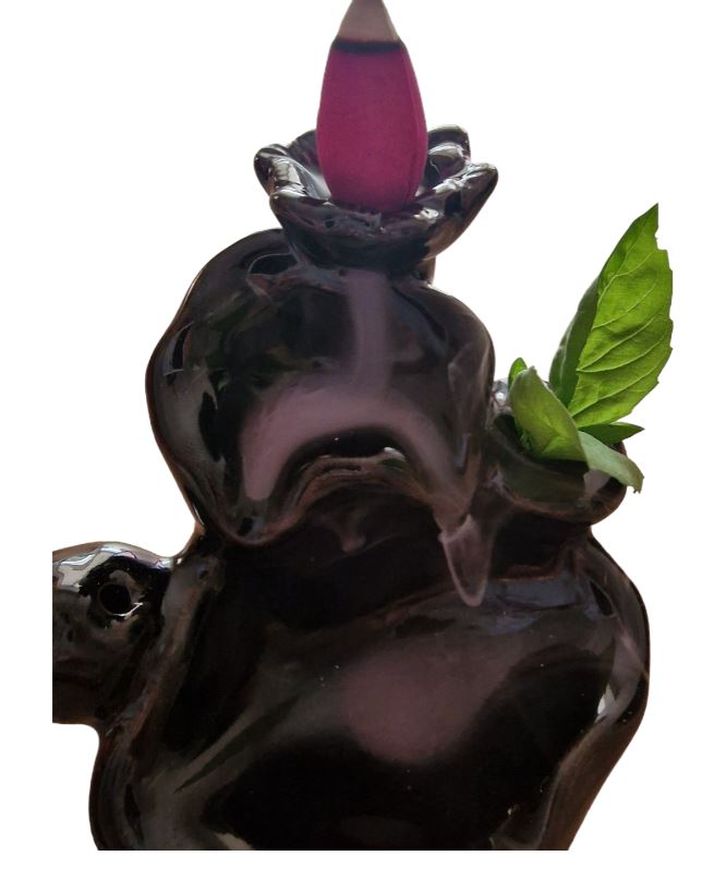 Πορσελάνινη Βάση Αντίστροφης Ροής για Αρωματικά Sticks– Backflow Incense Holder Μαύρο 8x6 cm Πορσελάνινη Βάση Αντίστροφης Ροής για Αρωματικά Sticks– Backflow Incense Holder Μαύρο 8x6 cm