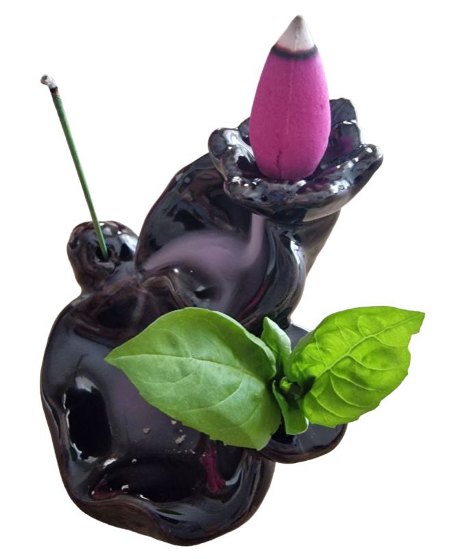 Πορσελάνινη Βάση Αντίστροφης Ροής για Αρωματικά Sticks– Backflow Incense Holder Μαύρο 8x6 cm Πορσελάνινη Βάση Αντίστροφης Ροής για Αρωματικά Sticks– Backflow Incense Holder Μαύρο 8x6 cm