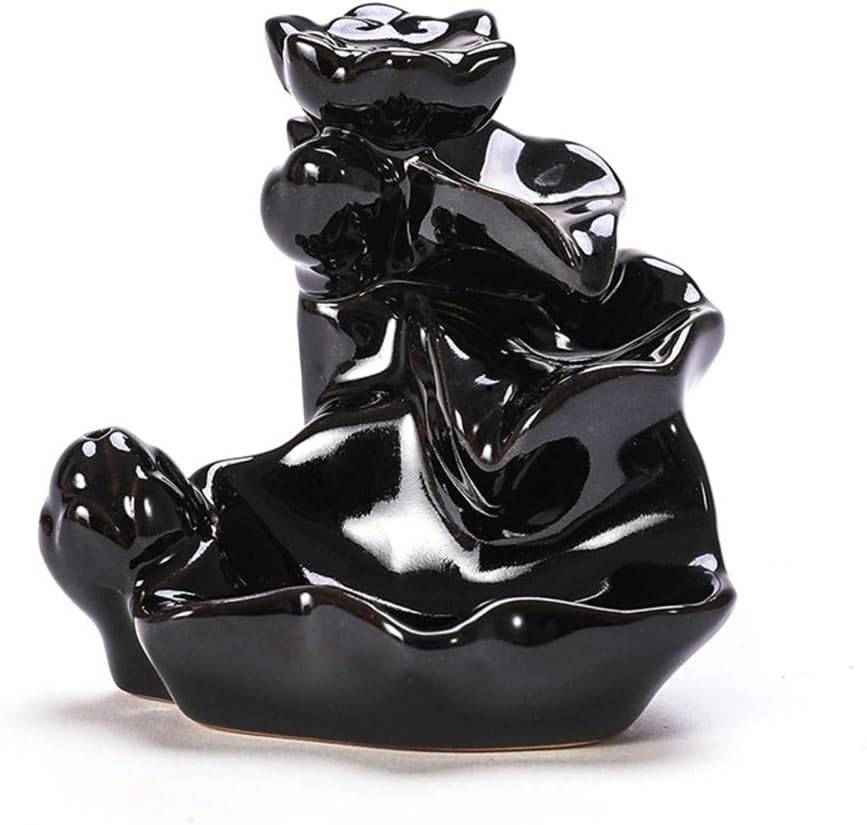 Πορσελάνινη Βάση Αντίστροφης Ροής για Αρωματικά Sticks– Backflow Incense Holder Μαύρο 8x8x8 cm Πορσελάνινη Βάση Αντίστροφης Ροής για Αρωματικά Sticks– Backflow Incense Holder Μαύρο 8x8x8 cm