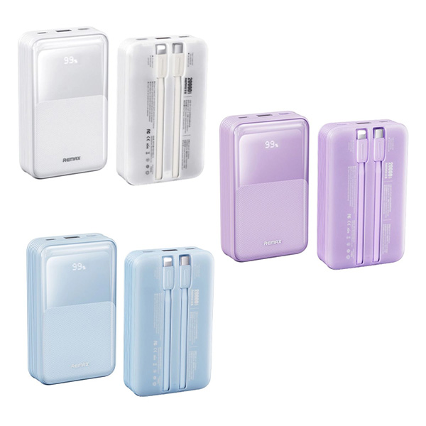 Power Bank 20000mAh PD20W και QC22.5W με Οθόνη και 2 Καλώδια Γρήγορης Φόρτισης σε Λευκό Χρώμα Power Bank 20000mAh PD20W και QC22.5W με Οθόνη και 2 Καλώδια Γρήγορης Φόρτισης σε Λευκό Χρώμα