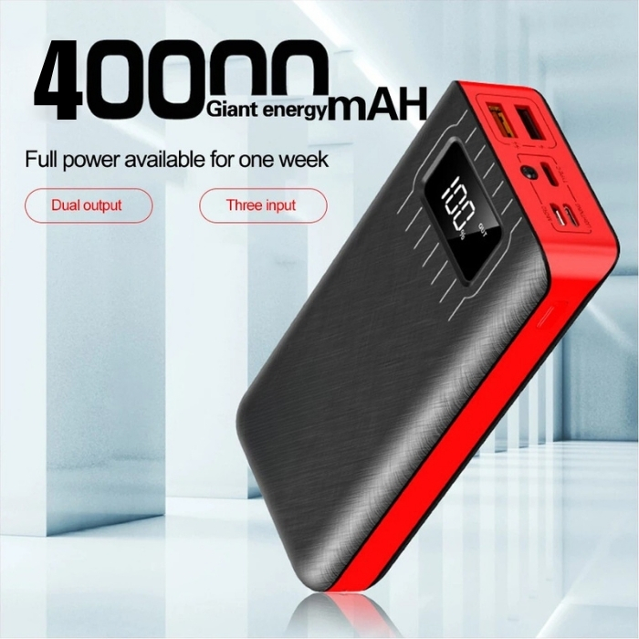 Power Bank 40000mAh με LED Οθόνη & Πολλαπλές Θύρες - Γρήγορη Φόρτιση για Κινητά & Tablet - Andowl Power Bank 40000mAh με LED Οθόνη & Πολλαπλές Θύρες - Γρήγορη Φόρτιση για Κινητά & Tablet - Andowl