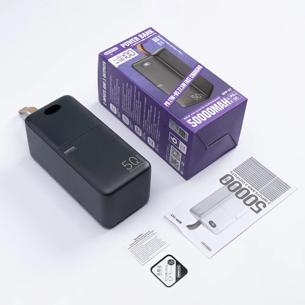 Power Bank 50000mAh Remax PD 27W και QC 22.5W Power Bank 50000mAh Remax PD 27W και QC 22.5W