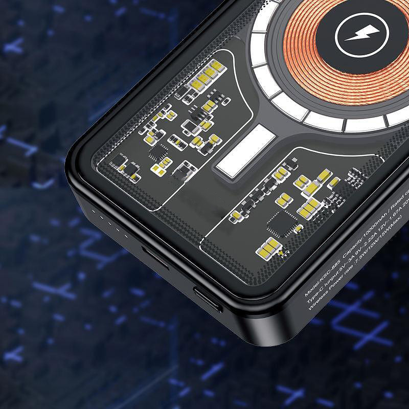 Επαναφορτιζόμενο Power Bank - Μπαταρία Φορτιστής KLGO 10000mAh 20W με Ασύρματη Φόρτιση & Θύρα Type-C Επαναφορτιζόμενο Power Bank - Μπαταρία Φορτιστής KLGO 10000mAh 20W με Ασύρματη Φόρτιση & Θύρα Type-C