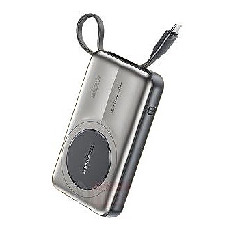 Power Bank Awei – Μαγνητική Ασύρματη Φόρτιση 10000mAh με Ενσωματωμένο Καλώδιο και Οθόνη LED Power Bank Awei – Μαγνητική Ασύρματη Φόρτιση 10000mAh με Ενσωματωμένο Καλώδιο και Οθόνη LED