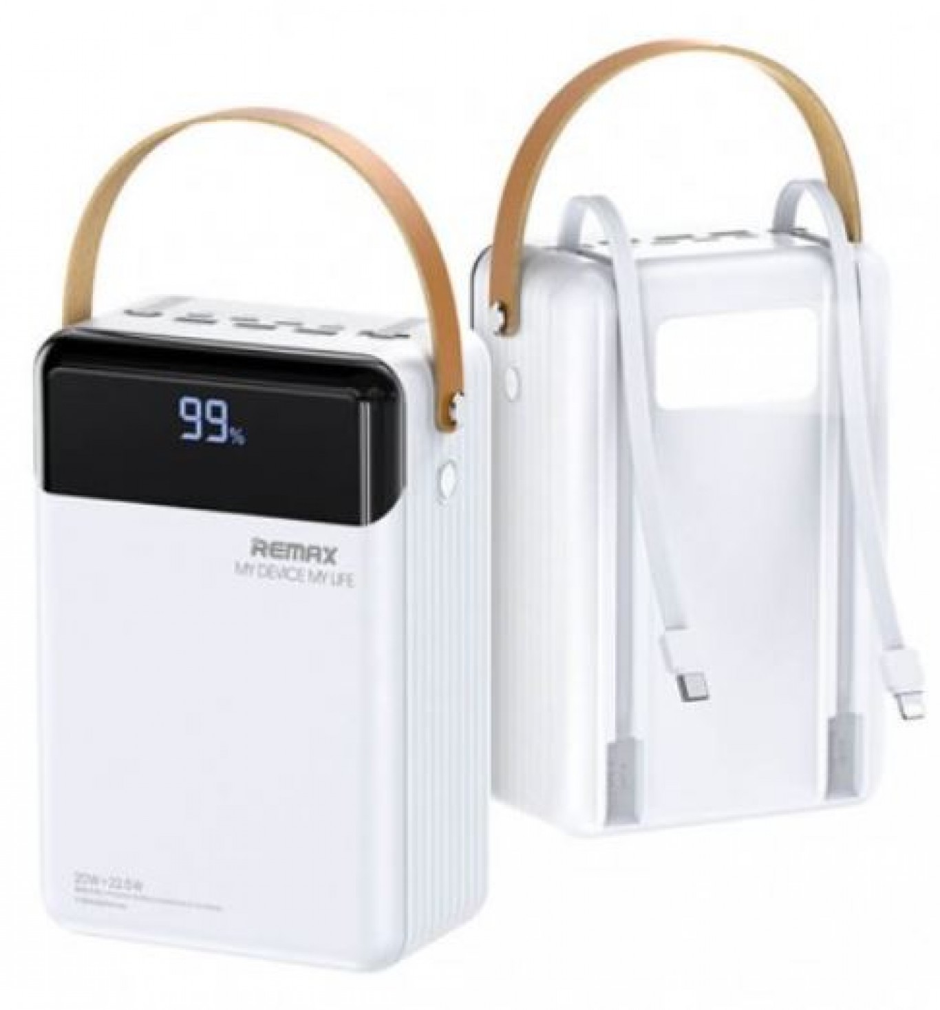 Πυρίμαχο Powerbank 60000mAh με Θύρα USB-A και Θύρα USB-C με Οθόνη και Τεχνολογία Quick Charge 3.0 Remax Λευκό Πυρίμαχο Powerbank 60000mAh με Θύρα USB-A και Θύρα USB-C με Οθόνη και Τεχνολογία Quick Charge 3.0 Remax Λευκό