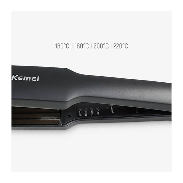 Πρέσα Ατμού με Κεραμικές Πλάκες για Κυματιστά Μαλλιά Kemei Μαύρη Πρέσα Ατμού με Κεραμικές Πλάκες για Κυματιστά Μαλλιά Kemei Μαύρη