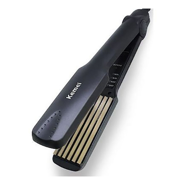 Πρέσα Ατμού με Κεραμικές Πλάκες για Κυματιστά Μαλλιά Kemei Μαύρη Πρέσα Ατμού με Κεραμικές Πλάκες για Κυματιστά Μαλλιά Kemei Μαύρη