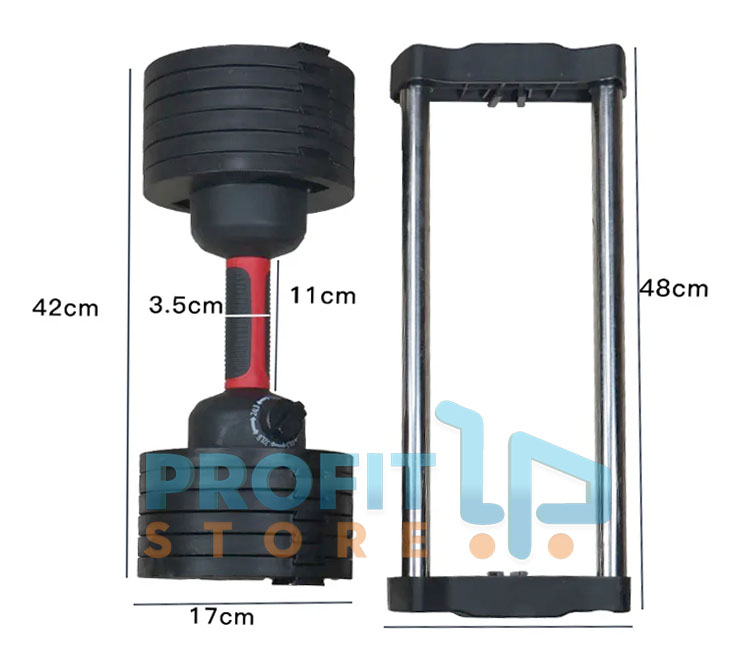 Ρυθμιζόμενος Αλτήρας - Βαράκι με βάρη έως 24kg & Βάση - Adjustable Dumbbell Fitness Equipment Ρυθμιζόμενος Αλτήρας - Βαράκι με βάρη έως 24kg & Βάση - Adjustable Dumbbell Fitness Equipment