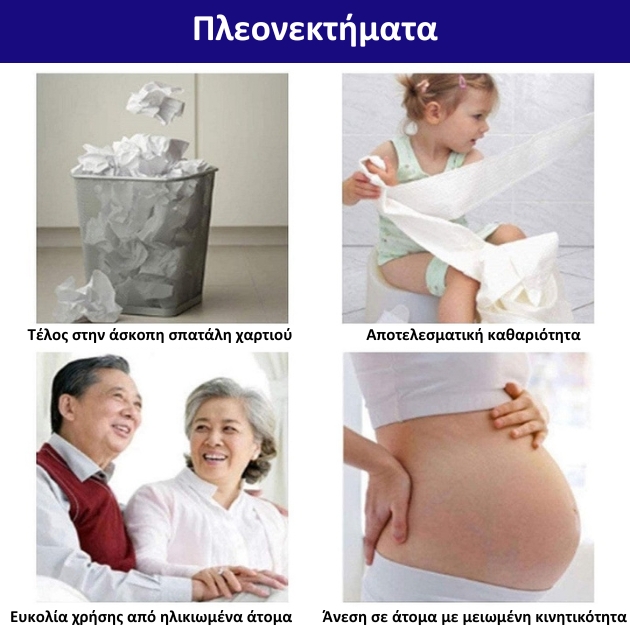 Πρόσθετο Σύστημα Μπιντέ Καθαρισμού και Υγιεινής για Λεκάνη - Μονό Ακροφύσιο - Ρυθμιζόμενη Ένταση Πρόσθετο Σύστημα Μπιντέ Καθαρισμού και Υγιεινής για Λεκάνη - Μονό Ακροφύσιο - Ρυθμιζόμενη Ένταση