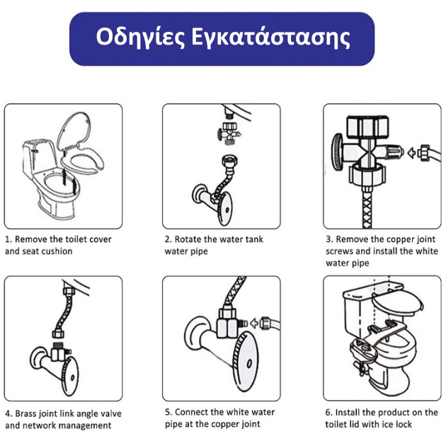 Πρόσθετο Σύστημα Μπιντέ Καθαρισμού και Υγιεινής για Λεκάνη - Μονό Ακροφύσιο - Ρυθμιζόμενη Ένταση Πρόσθετο Σύστημα Μπιντέ Καθαρισμού και Υγιεινής για Λεκάνη - Μονό Ακροφύσιο - Ρυθμιζόμενη Ένταση