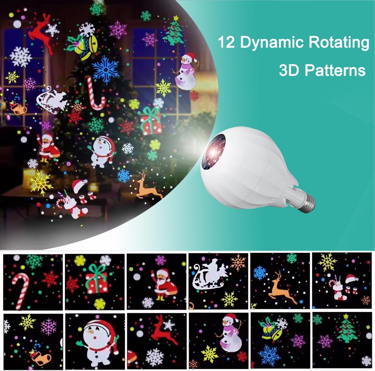 Προτζέκτορας - Λαμπτήρας LED με Χριστουγεννιάτικα Σχέδια Προτζέκτορας - Λαμπτήρας LED με Χριστουγεννιάτικα Σχέδια