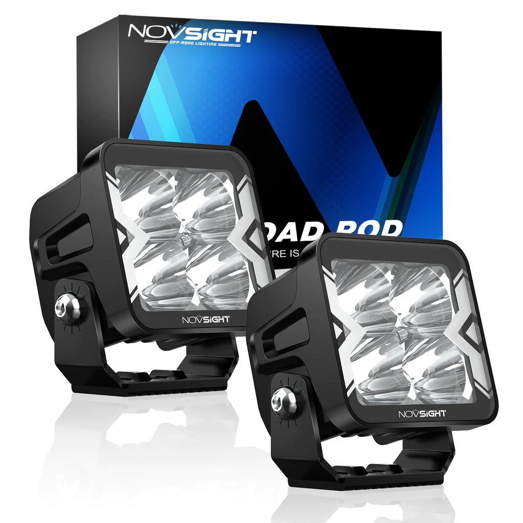 Προβολάκια Αλουμινίου LED Pods 40W Off-Road IP68 με EMC και Κάλυμμα 2500K Novsight Μαύρο Προβολάκια Αλουμινίου LED Pods 40W Off-Road IP68 με EMC και Κάλυμμα 2500K Novsight Μαύρο