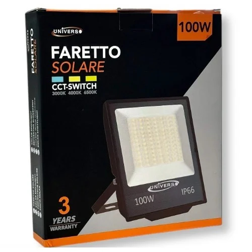 Προβολέας LED 100W με 3 Ρυθμίσεις Φωτισμού, IP66 22 x 24.5 x 3.5cm - Universo Προβολέας LED 100W με 3 Ρυθμίσεις Φωτισμού, IP66 22 x 24.5 x 3.5cm - Universo