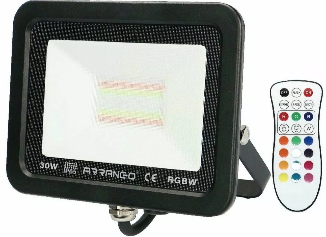 Προβολέας LED RGB 30W Εξωτερικού Χώρου με Τηλεχειριστήριο - ARRANGO Προβολέας LED RGB 30W Εξωτερικού Χώρου με Τηλεχειριστήριο - ARRANGO