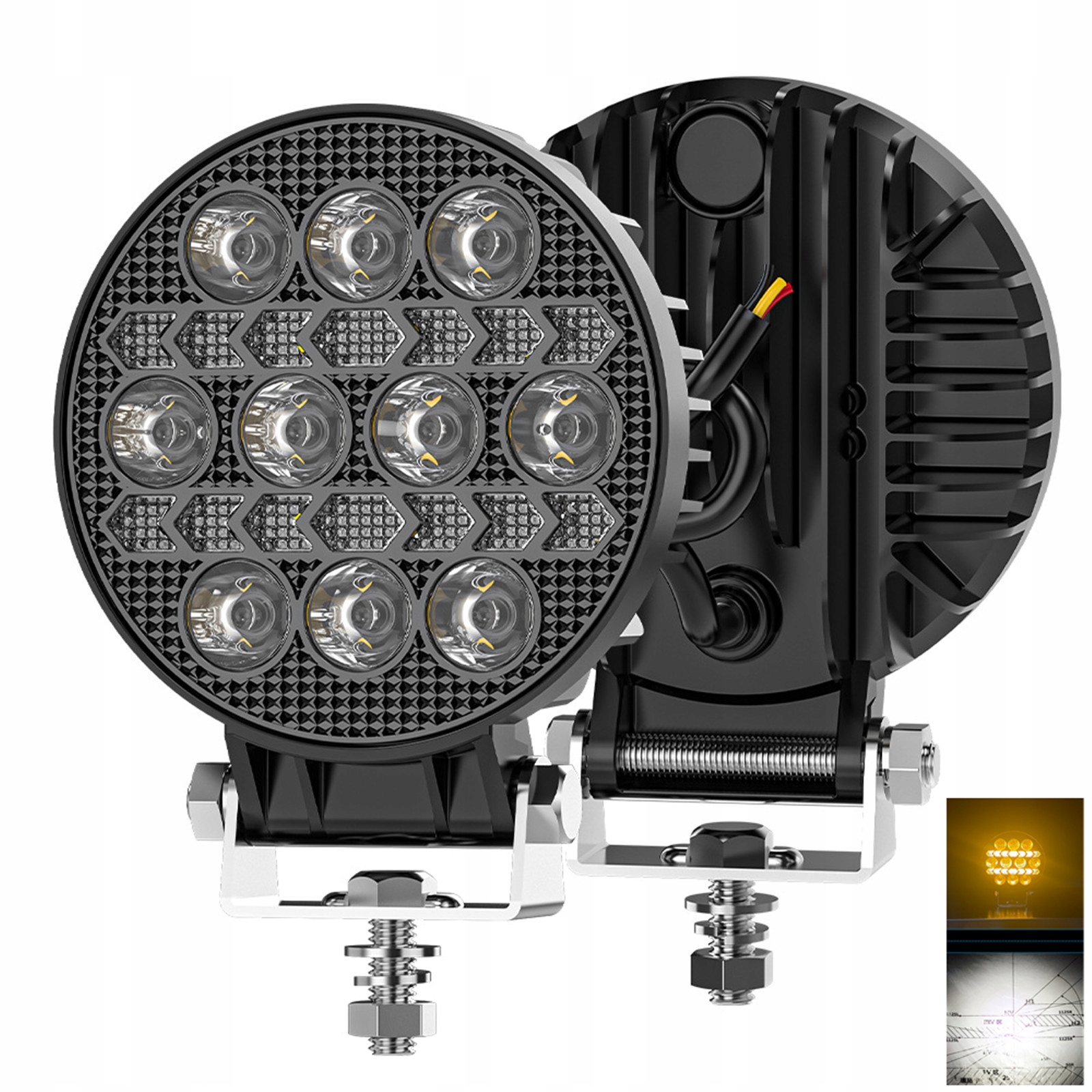 Προβολέας LED Στρόγγυλος Αυτοκινήτου Off Road 4″ 10LED Προβολέας LED Στρόγγυλος Αυτοκινήτου Off Road 4″ 10LED