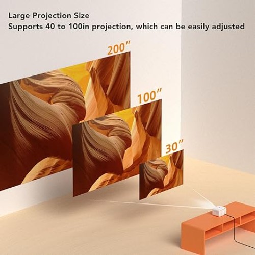 Προβολέας Τεχνολογίας Προβολής LCD Λάμπας LED 1080p Wi-Fi 2.4G/5G Αυτόματης Εστίασης με Οθόνη Προβολής 40-100” με Τηλεχειριστήριο Προβολέας Τεχνολογίας Προβολής LCD Λάμπας LED 1080p Wi-Fi 2.4G/5G Αυτόματης Εστίασης με Οθόνη Προβολής 40-100” με Τηλεχειριστήριο